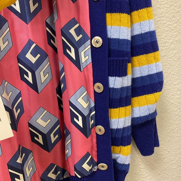 Gucci Royale Cobalt Blue Multi Cardigan - Picture 3 of 5